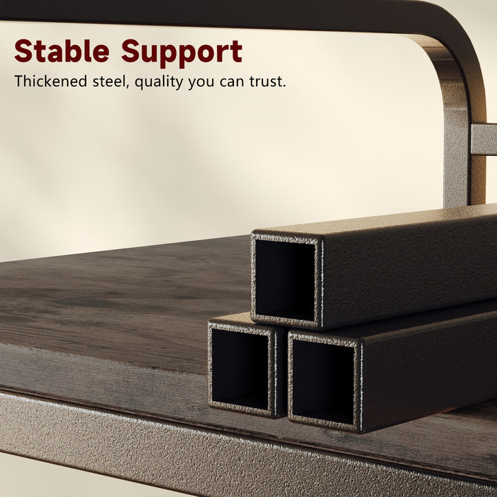 2-Tier Large Under Desk Printer Stand with Storage