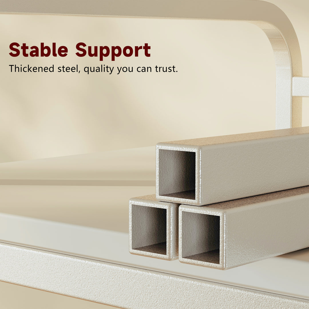 2-Tier Large Under Desk Printer Stand with Storage