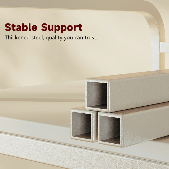 2-Tier Large Under Desk Printer Stand with Storage