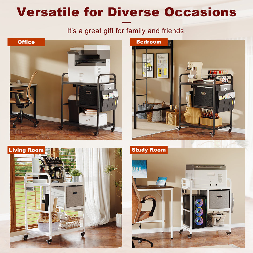 3 Tier Heavy-duty Printer Stand for Home Office