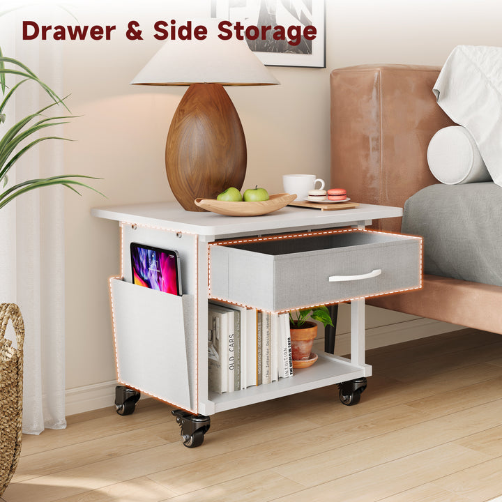 2 Tier Industrial-Grade Printer Stand with Drawer