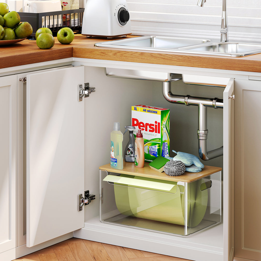 Trash Bag Holder Dispenser with Lid