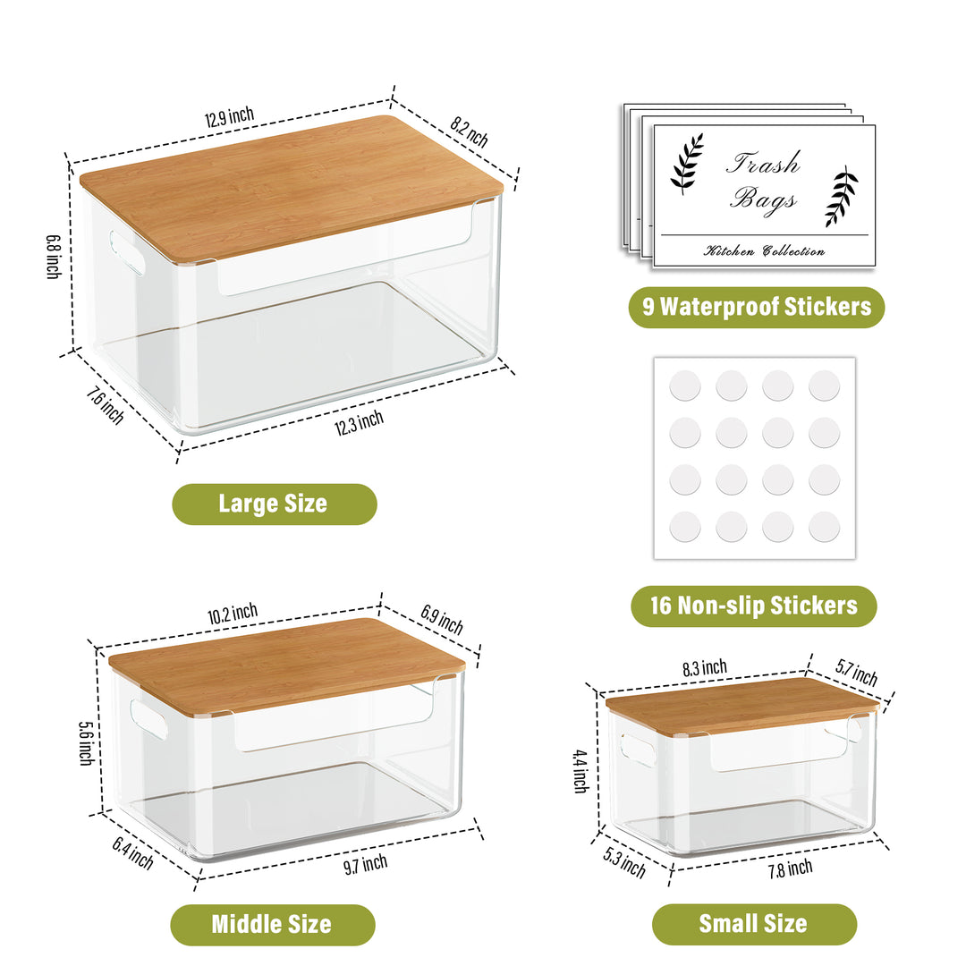 Trash Bag Holder Dispenser with Lid