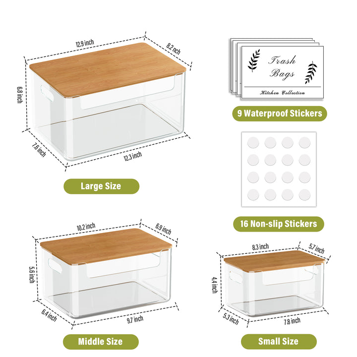 Trash Bag Holder Dispenser with Lid