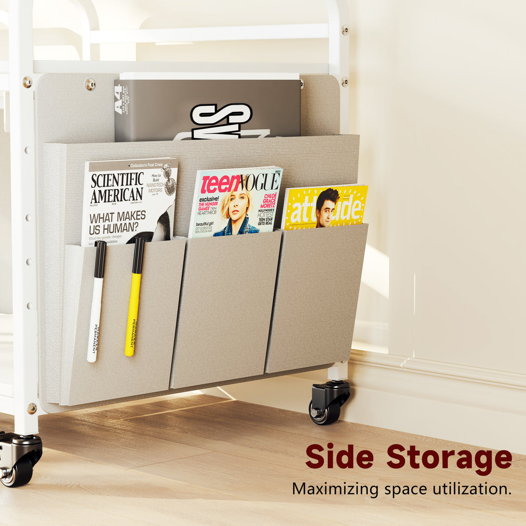 2-Tier Large Under Desk Printer Stand with Storage