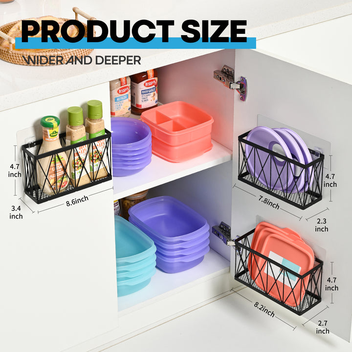 Cabinet Organizer - Adhesive Lid Organizer