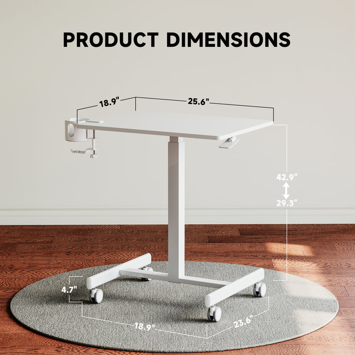 Standing Desk, Small Portable Desk with Wheels