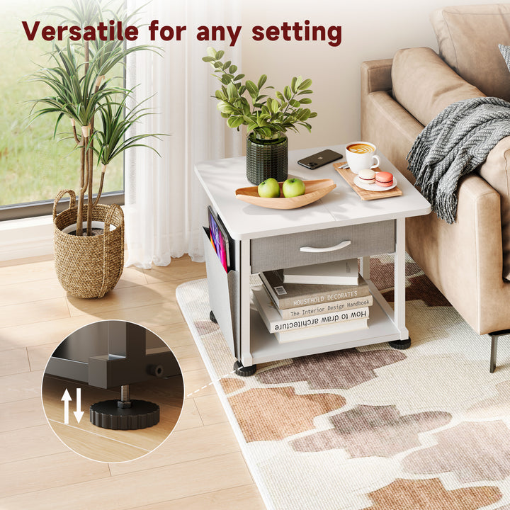 2 Tier Industrial-Grade Printer Stand with Drawer