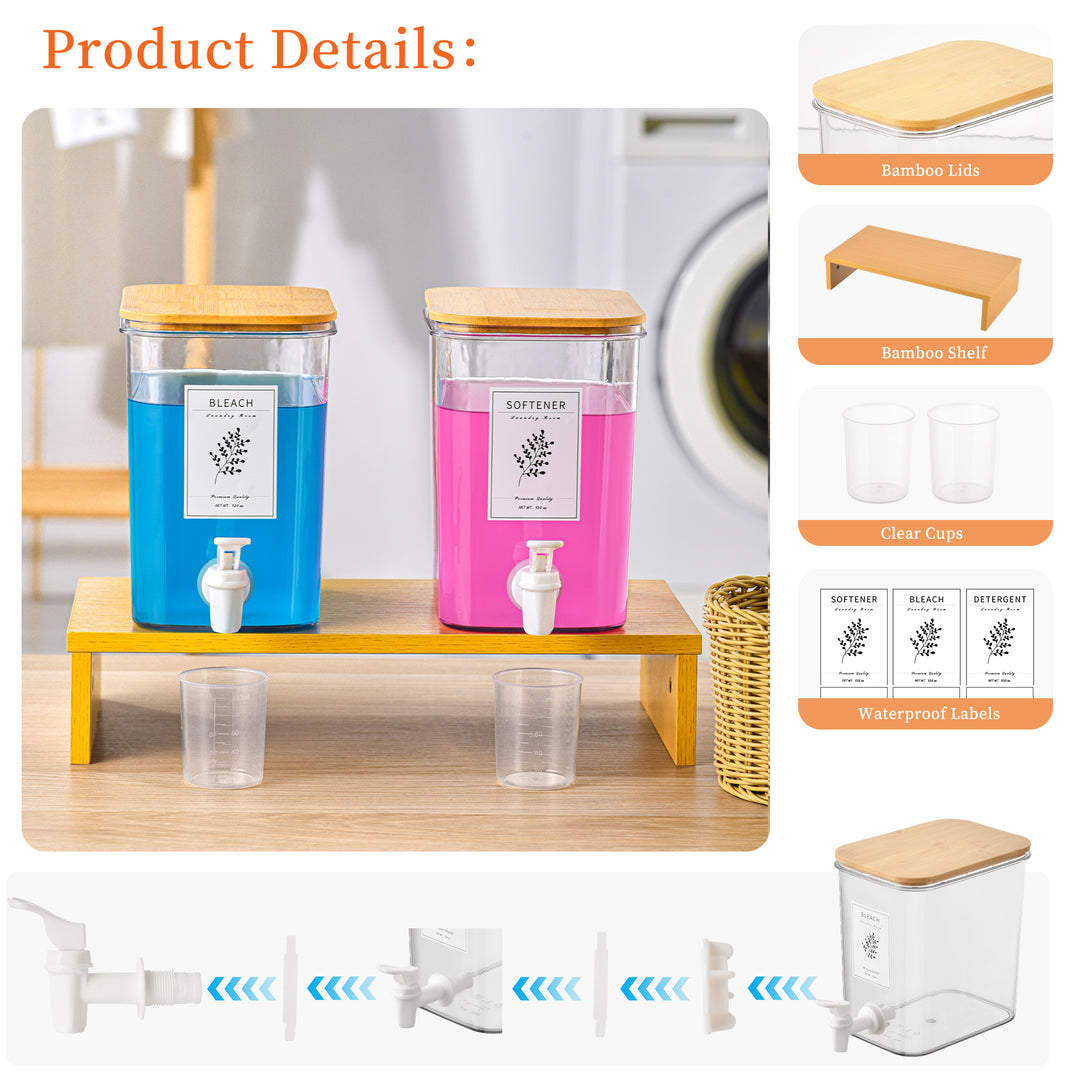 Liquid Laundry Detergent Dispenser Set