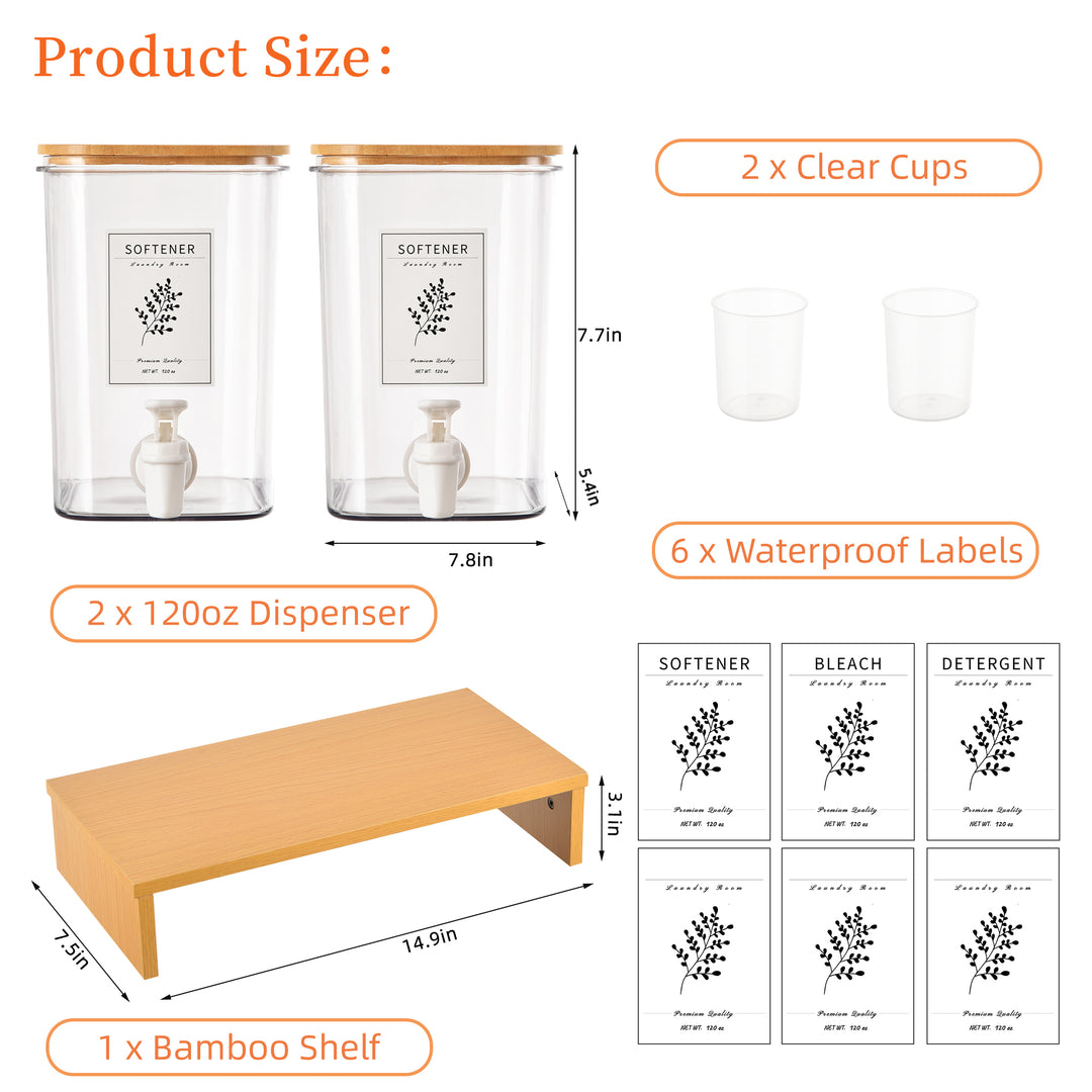 Liquid Laundry Detergent Dispenser Set