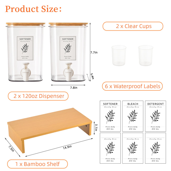 Liquid Laundry Detergent Dispenser Set