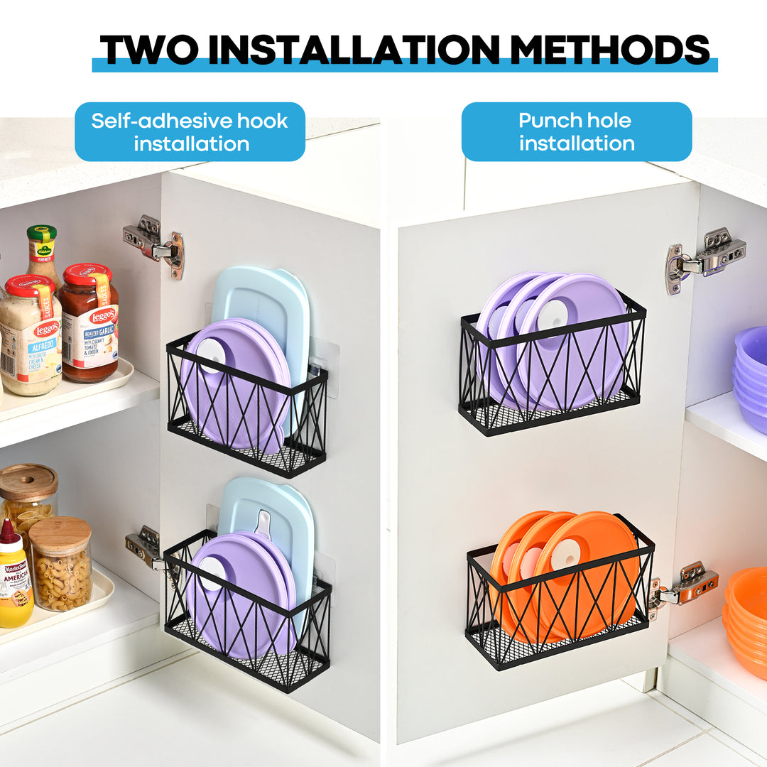 Cabinet Organizer - Adhesive Lid Organizer