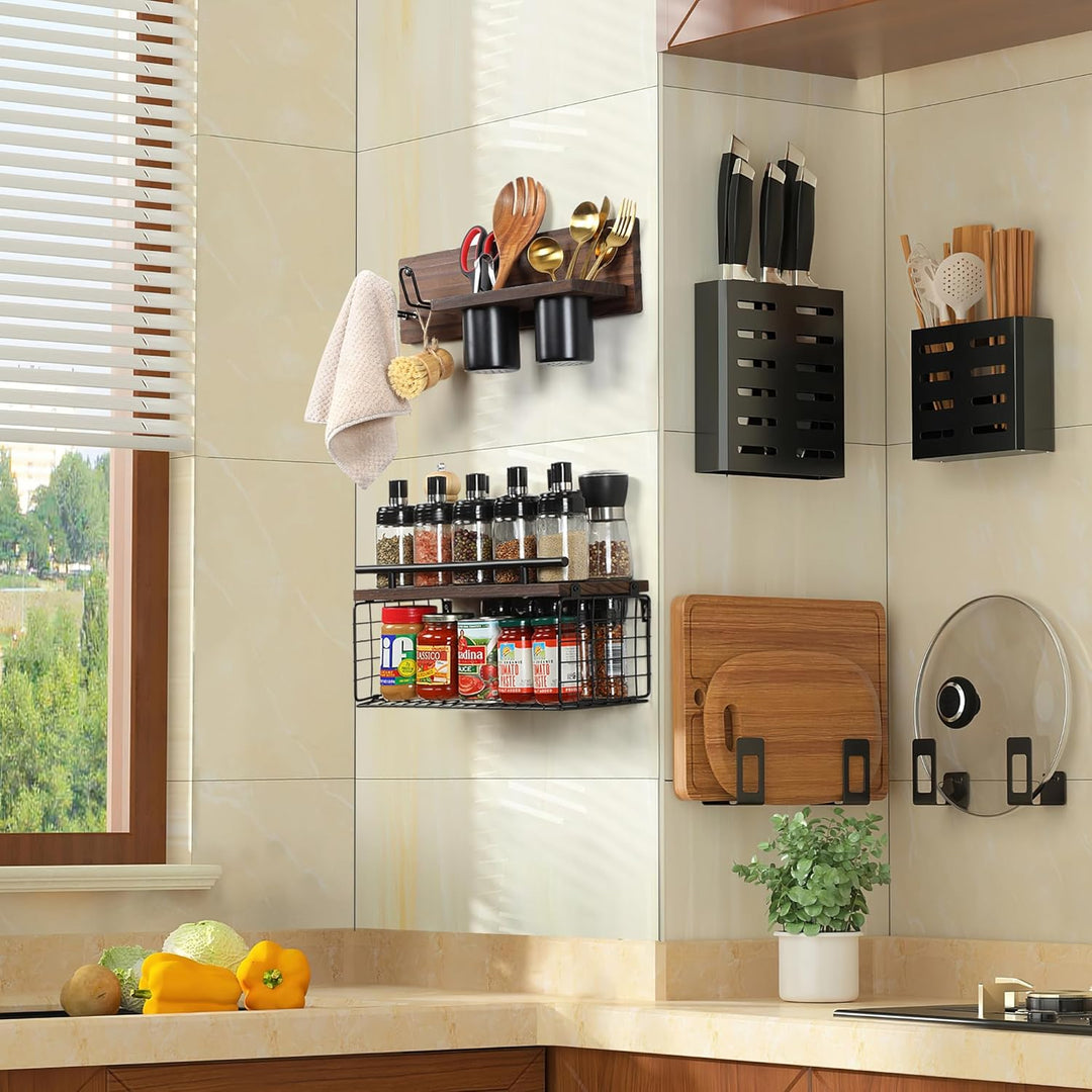 ZAVRIVA Storage Racks Wall-mounted ,Hair Tools Racks for Bathroom